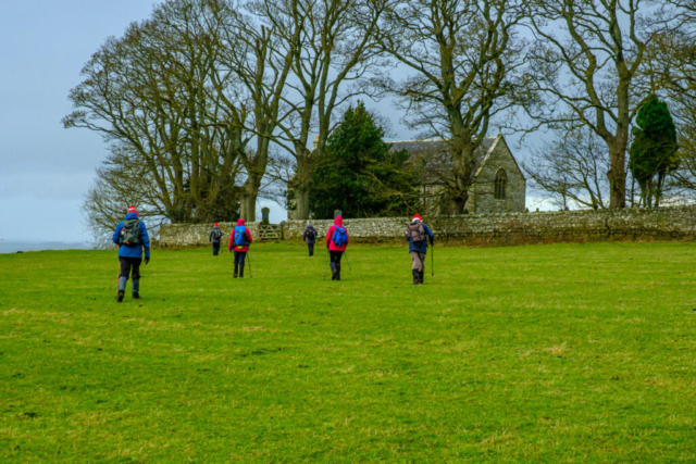 Heading towards St Oswald's Church, Heavenfields