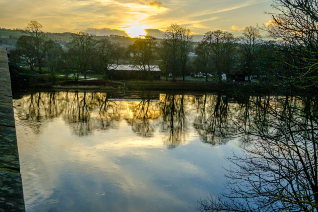 Sunset over Hexham & the R Tyne from the bridge