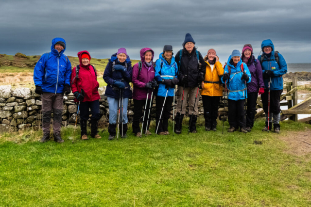 Group photo near Dunstanburgh Castle