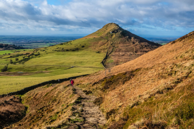 Roseberry Topping from futher up the climb up the Cleveland Way