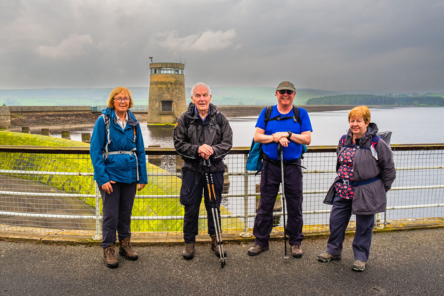 Group in front of the dam