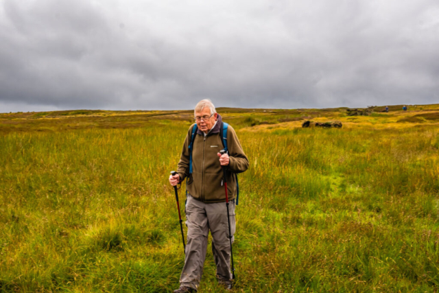 Peter S striding out from Waskerley Way towards the reservoir