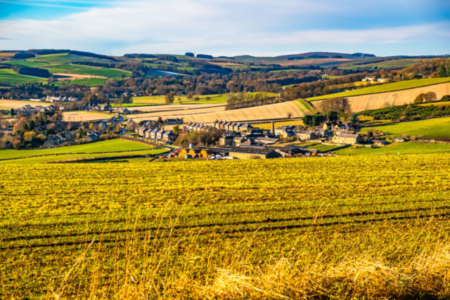 Village of Fourstones from our descent of Warden Hill