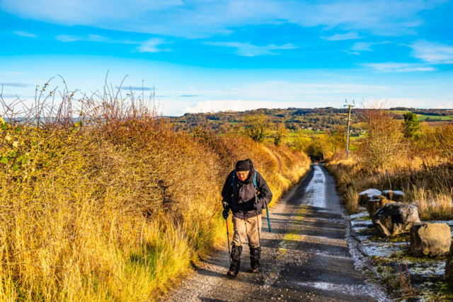 Climbing up to Frankham Fell