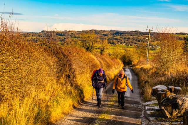 Climbing up to Frankham Fell