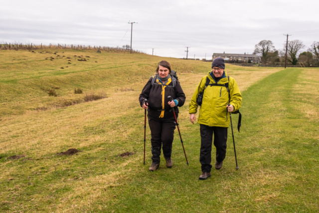 En route from Craster South Farm to Craster village