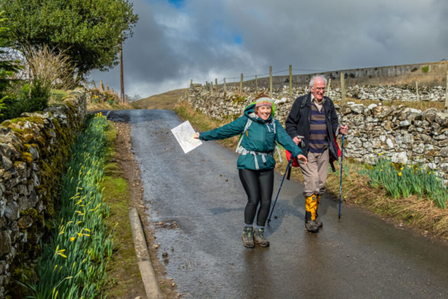 A happy Katherine - heading towards Skelton