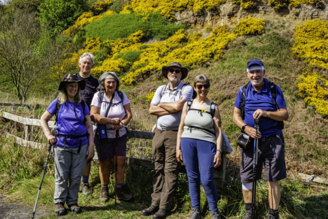 Group under the gorse at Over Dale (with Phil & me)