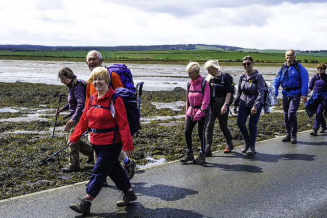 Crossing the causeway to Holy Island