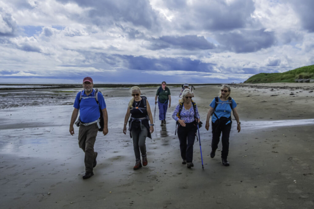 Heading along the beach to Boulmer