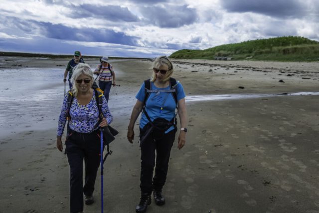 Heading along the beach to Boulmer