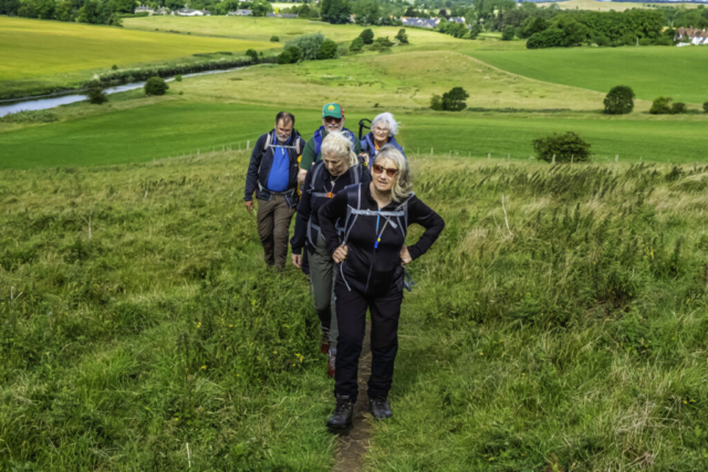 Climbing the hill above R Aln