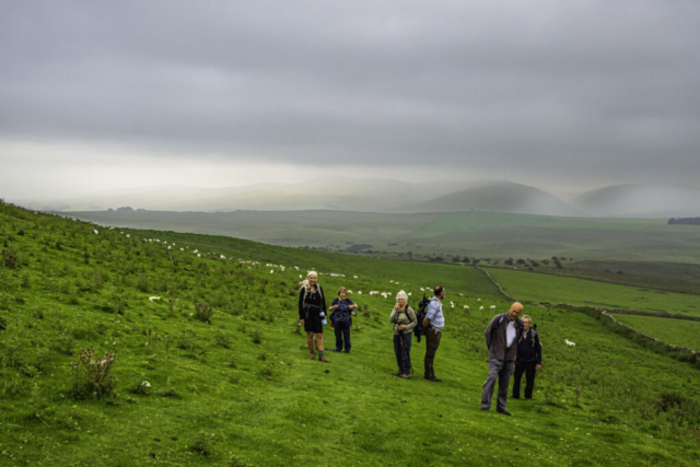 Dales High Way - the ascent steepens, the murk thickens
