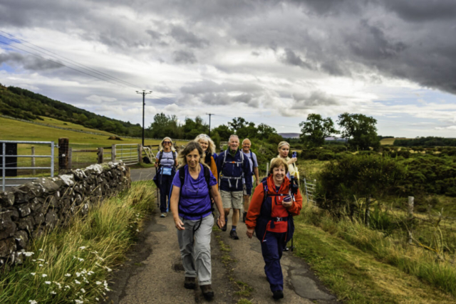 Approaching Lanton Mill and our coffee stop