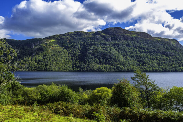 View across Ullswater to Birk Fell
