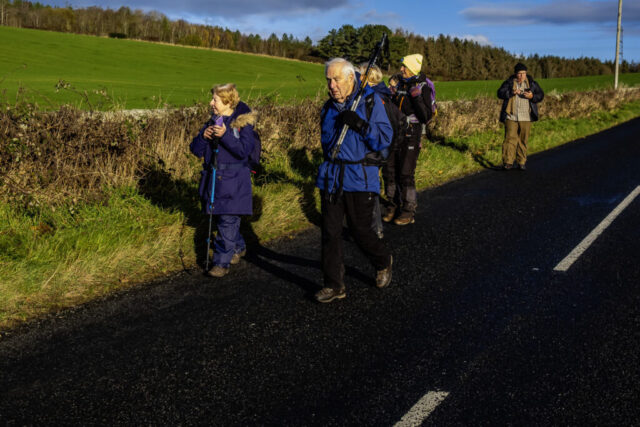Continuing down the B6319 to Falstones with some watching a deer in the fields